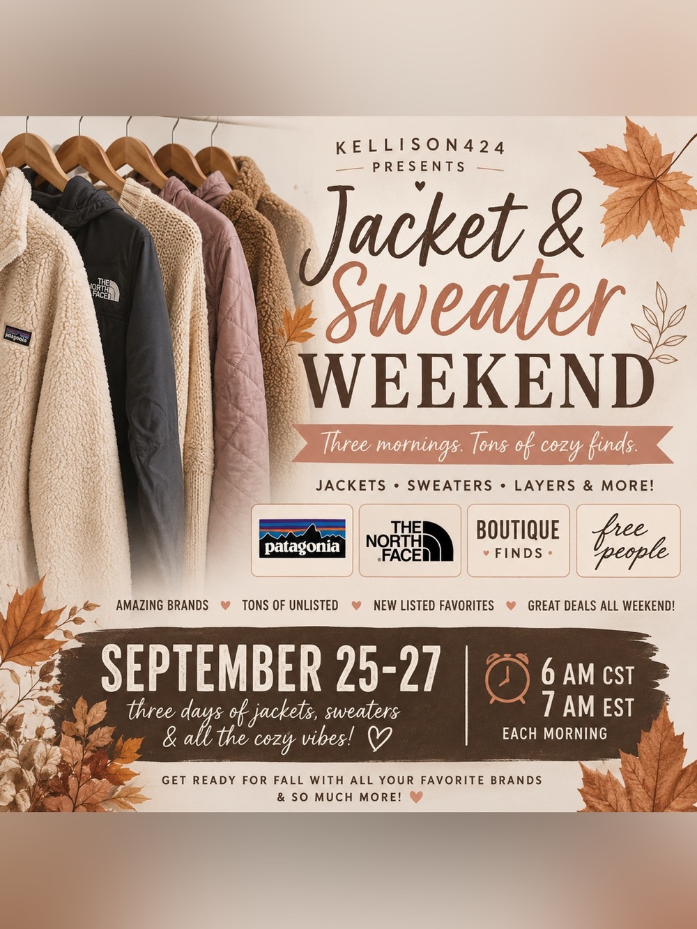 🎉 Jacket & Sweater Weekend 🎉